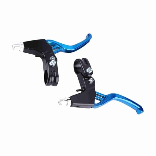 ZAWELIYO 2Pcs Brake Levers, Aluminium Alloy BMX Brake Levers, 4 Colors, Lightweight Brake Level Handls, Suitable for Many Bicycles (Blue)
