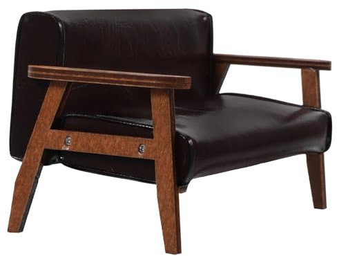 BESTonZON 1stück Miniature Sofa Chair Für Vintage -Sofa Möbel Maßstab Kreative Dekoration Für -landschaften Und Projekte Braune Farbe