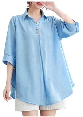 NNGOTD Tshirt Basic Damen Baumwolle Damen Bluse elegant Angebot Spitzen Oberteile Damen Creme Lange Tunika Damen Damen Oberteil Spitze schwarz top Khaki Damen lammfell Weste Damen echtfell