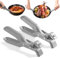 2Pcs Multi-Purpose Anti-Scald Bowl Holder Clip for Kitchen Silicone Anti Scald Clips Hot Bowl Gripper Clips for Microwave Oven Air Fryer Kitchen Cooking Tool(Grey)