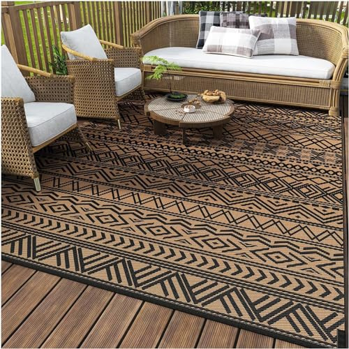 Tapis ExtéRieur Terrasse RéSistant à La Pluie, Moquette Exterieur Resistant Pluie Terrasse, Tapis De Sol Exterieur pour Camping Car Pliable Leger Tapis De Jardin Balcon RéSistant Aux IntempéRies