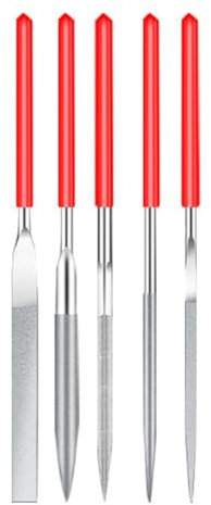 WeddHuis Set di 5 Pezzi Mini Lime e Raspe Diamantate, Utensili Professionali per Lavoro di Ceramica/Terracotta/Metallo, Strumenti Per La Scultura In Legno, Raspa, Lima per Legno, Set Utensili Lavoro