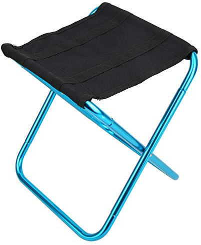 Ghzste Tragbarer Mini-Klapphocker in Blau für Outdoor-Aktivitäten – Leichter, Kompakter Stuhl aus Aluminiumlegierung für Camping, Angeln, Klettern und Grillen