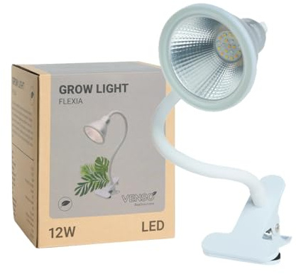 Venso EcoSolutionsGrowLight Flexia 12W 60°, Wachstumslampe für Pflanzen wie Kräuter-, Gemüse- und Blühpflanzen, Parus Pflanzenlampe LED Vollspektrum Pflanzenlicht