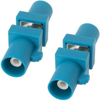 eMagTech 2 Pièces Adaptateur Fakra Z Mâle vers Mâle Connecteur pour Voiture Télématique Automobile Systèmes Radio GPS Applications d'antenne Eau Bleu