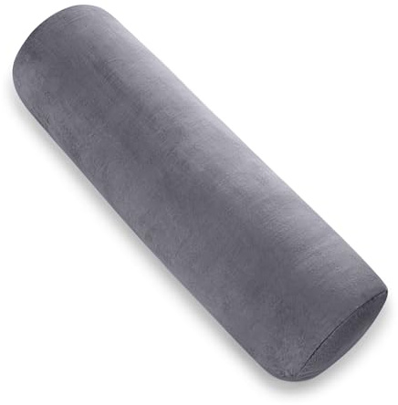 AS AWESLING Body Pillow for Adults, Full BodyPilllow for sleeping, Long Round Cervical Pillow, Bolster Pillow, Side Sleeper BodyPillow with Cover (GREY, 60 x 20 CM)