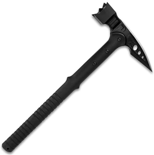 M48 Tactical War Hammer with Vortec Sheath | 15 1/2 Survival & Breaching Hammer with 7 3/4 Cast Stainless Steel Head, Hammerhead & Back Spike | Reinforced Fiberglass Handle for Battle & Outdoor Use