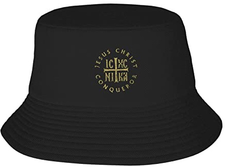 Bucket hatt kors ortodox Icxc Nika Jesus Kristus mode hatt bob elegant fiskarhatt för tonåringar utomhus strand