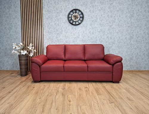 Quattro Meble Bequemes Sofa Oxford aus italienischem Naturleder, 100% Echtleder große Farbauswahl (Breite 215 cm)