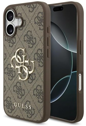 CG MOBILE Guess 4G Groß Logo Hülle für iPhone 17 (Braun)