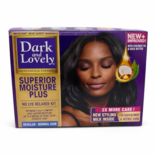 Dark and Lovely Superior Moisture Plus No-Lye Relaxer Kit Regular