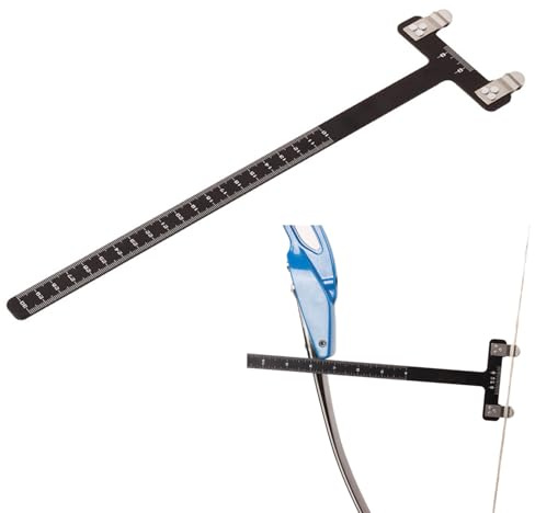 JOYOLA T-Shaped Bow Square Ruler, Bogensaite Nocking Points Zange Saiten Klopfset T-Form Bogen Quadratisches, Tuning-Zubehör für Compound- und Recurve-Bögen, Recurve-Bogen-T-Lineal