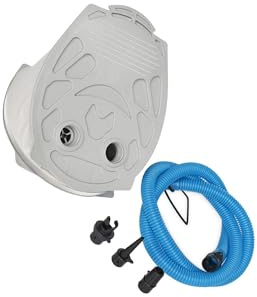 Zambuph Hochdruck Fußpumpe mit Balg und 3 Düsenoptionen für aufblasbare Matratzen. Der Schlauch ist mit 3 verschiedenen Düsen ausgestattet und passt auf die meisten Ventile. Adapter Fußpumpe mit Balg.
