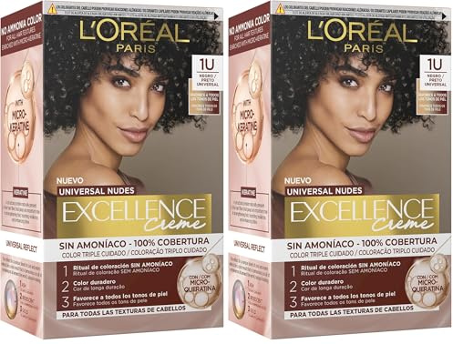 L'Oréal Excellence Universal Nudes Negro 1U 550 (Paquete de 2)