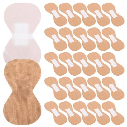 HOMSFOU 50pcs Breathable Fabric Butterfly Fingertip Dressings 70x40mm Stretchable Protective Plasters for Skin Care and Joint Support