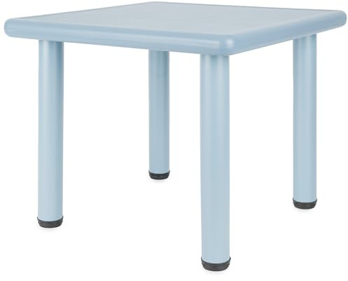 BIECO Tavolino per Bambini Grande Hazy Blue 62x62x52 cm | Tavolo per Bambini | Tavolino da Giardino in Plastica | Mobili da Giardino Esterno