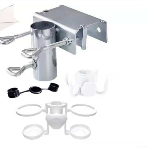 Metal Parasol Holder Fixed Clip for Balcony Railings Designed to Securely Hold Patio Sun Umbrellas Against Wind and Rust