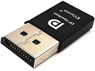 EVanlak HDMI Dvi Vga Dummy Plug Headless Ghost Display Emulator Premium Aluminum PC（Fit Headless-3840x2160@60H New 3RD）