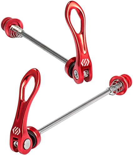 Chooee Bike Schnellspanner Vorne & Hinten Set für Rennrad Rot
