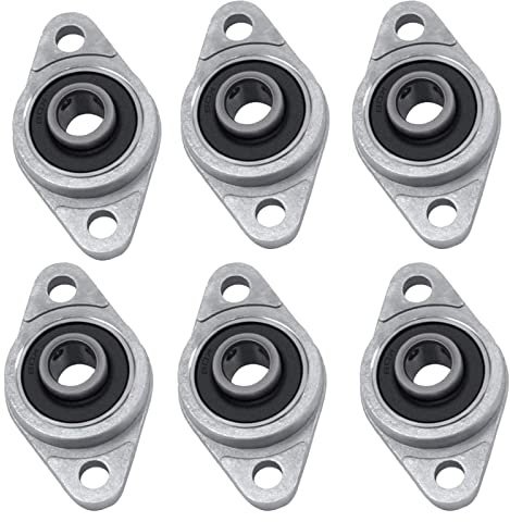 Bztzhm 6 Pezzi Flangia del Blocchetto del Cuscino, KFL08 Lega di Zinco Autoallineanti Cuscinetto, Cuscinetto Flangiato 8mm, Autoallineanti Flangia Cuscinetto,per Macchine Varie - Diametro Interno 8mm