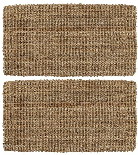 VL Door Mat 40x70cm – Jute Coir Door Mats with Durable Backing and Classic Weave – Heavy Duty Door Mats Outdoor for Mud, Dirt, and Wet Shoes in Entryways, Sheds, Garden or Patio (Pack of 2)