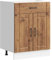 vidaXL Lucca Old Wood Engineered Kitchen Base Cabinet - Adjustable Feet, Ample Storage, Moisture Resistant - Modern Kitchen Unit (60x46x81.5 cm)