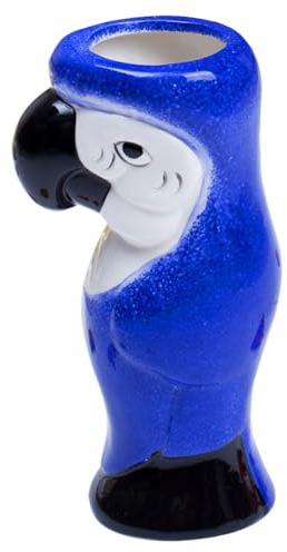 Cabilock 1Pieza Copa de Cóctel Tiki de Cerámica Creativa con Diseño de Loro Taza para Bebidas para Fiestas y Decoración de Eventos