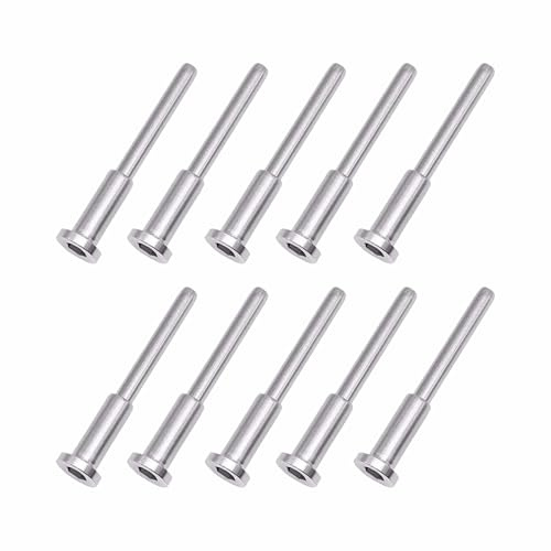 Lot de 10 tendeurs de câble métalliques invisibles T316 V4A, terminal pour corde de 3 mm (1/8), kit de garde-corps caché à presser, récepteur en acier inoxydable pour poteaux en bois, pont et