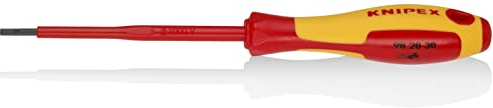 Knipex 98 20 30 Screwdriver for Slotted Screws, Multi-Colour, 3 mm