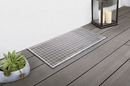 empasa Lichtschachtabdeckung Kellerschachtabdeckung 'Standard' | Kellerschacht Lichtschacht Abdeckung, Selbstbausatz, individuell kürzbar, Material: Aluminium, Anzahl: 1