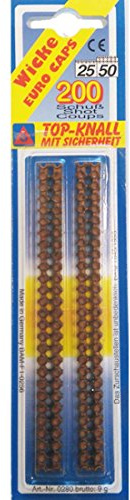 NET TOYS 25/50-Schuss Streifenmunition Patronen Streifen Amorces Gun Caps Nachfüll Munition 200 Schuss gesamt
