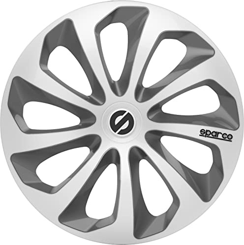 SPARCO SPC1573SVGR Sicilia 4 Stück Radzierblenden, Silber/Grau, 4 Stück, 15