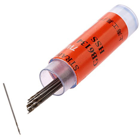 Mtsooning 10 brocas helicoidales micro HSS de 0,5 mm, vástago recto, herramienta de perforación eléctrica