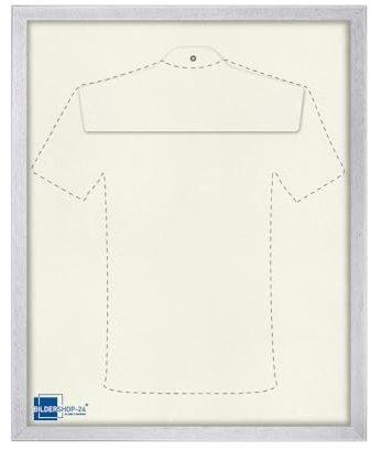 Bildershop-24 Objektrahmen Trikotrahmen aus Massivholz VARIO36 WM inkl. Bügel, Deutschland Banner und Passepartout 70x90cm Silber matt (lackiert) Geschenk Papa Freund