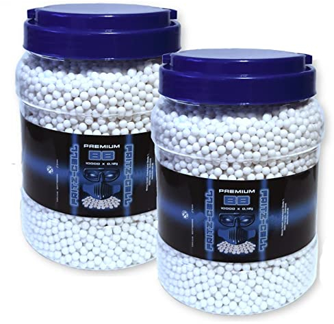 2 x Airsoft Softair Kugeln Fritz-Cell BBS 6 mm 0,12g 5000 Stück im praktischen Behälter
