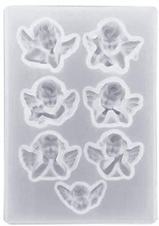 YoungerY Stampo in Silicone a Forma di angioletto Stampo in Resina epossidica UV Argilla Fai-da-Te Ciondolo per Gioielli