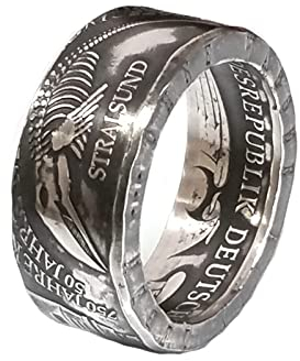 Münzring 10 Mark 2001 Katharinenkloster Stralsund Silber 925er Größe 56 bis 72