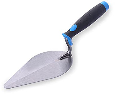 7'' Brick Trowel, Plastering and Bricklaying Soft Grip Flat Masonry Tool, 7 inch Cement Hand Tool Finishing Bricklayers Trowel.