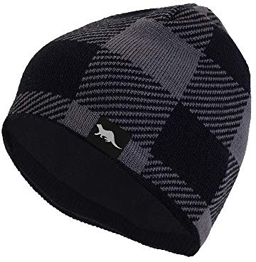 OTTER 100% wasserdicht, Winddicht, atmungsaktiv – Beanie-Mütze geeignet für alle Aktivitäten bei jedem Wetter, Grau-B, Einheitsgröße