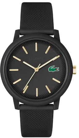 Lacoste Montre Analogique à Quartz pour Homme Collection LACOSTE.12.12 avec Bracelet en Silicone Noir - 2011233