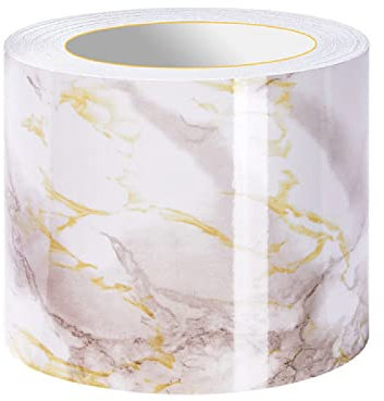 Dostear TapetenbordüRe Selbstklebende BordüRe Wand Wohnzimmer Tapeten Fliesenaufkleber Bad Dekoband Selbstklebend Grauer Bernstein 15cm X 500cm