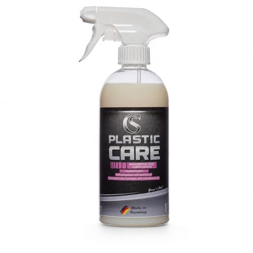 Car-Sense Kunststoffpflege Auto Plastic Care, Innen & Außen, Gummipflege mit UV-Schutz, lösemittelfrei, Farbtiefe & Langzeitwirkung, verhindert Festfrieren von Dichtungen, 500 ml, Made in Germany