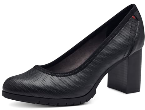 s.Oliver Damen Pumps mit Blockabsatz mit Strukturmuster, Schwarz (Black), 38 EU
