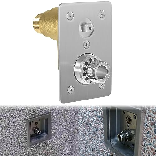yourour Z1333-C Chrom 1,9 cm freiliegender nicht gefrierender Wandhydrant mit integriertem Rückflussverhinderer