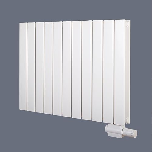 AROG - Pannello piatto per termosifone da bagno a doppio strato orizzontale (larghezza 609 mm, altezza: 600 mm, bianco [RAL 9016]]