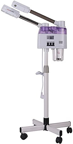 800W Doppio Tubo Ozono Vaporizzatore Viso, Caldo e Freddo Professionale Sauna Viso Evaporatore, Vapore Spa Vapore Studio Cosmetico Per Spa Salon Irrigazione Viso Bellezza Strumento