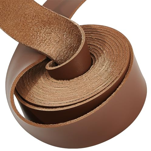 nbeads PU Lederriemen, Flache Lederriemen für Einseitige Tooling Lederstreifen für Schmuck Handwerk Machen Geflochtene Projekte
