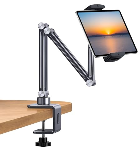 nediea Tablet Stand For Desk, for iPad Adjustable Holder With Clamp Mount