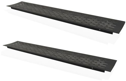 AZERODESIGN- Rejilla Horno- Rejilla Ventilacion- Rejilla Ventilacion Horno- Rejilla Ventilacion frigorífico-Rejilla Ventilacion Rectangular-Pack 2 Und (NEGRO 450)