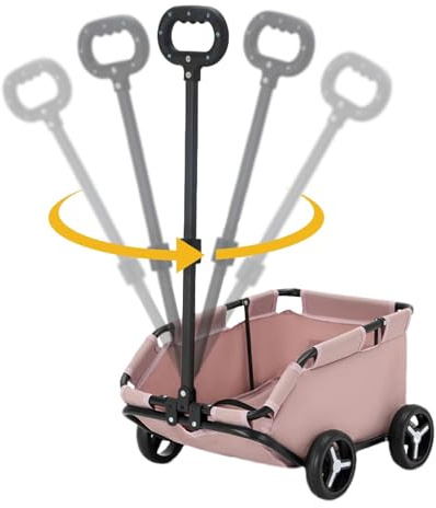 Kinderwagen - Katzentransporter mit Rädern | 4 Leichter, zusammenklappbarer Haustierwagen, Hundewagen, Hundewagen, Reisen, Einkaufen, Spazierengehen und Spielen, Hundewagen